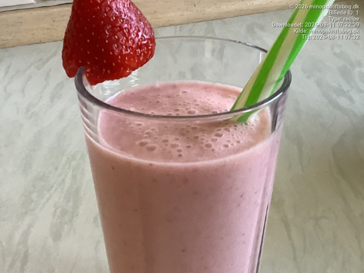 Jordbær-banan smoothie