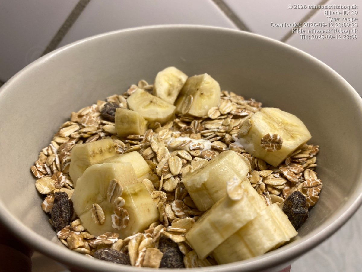 A38 med müsli og banan